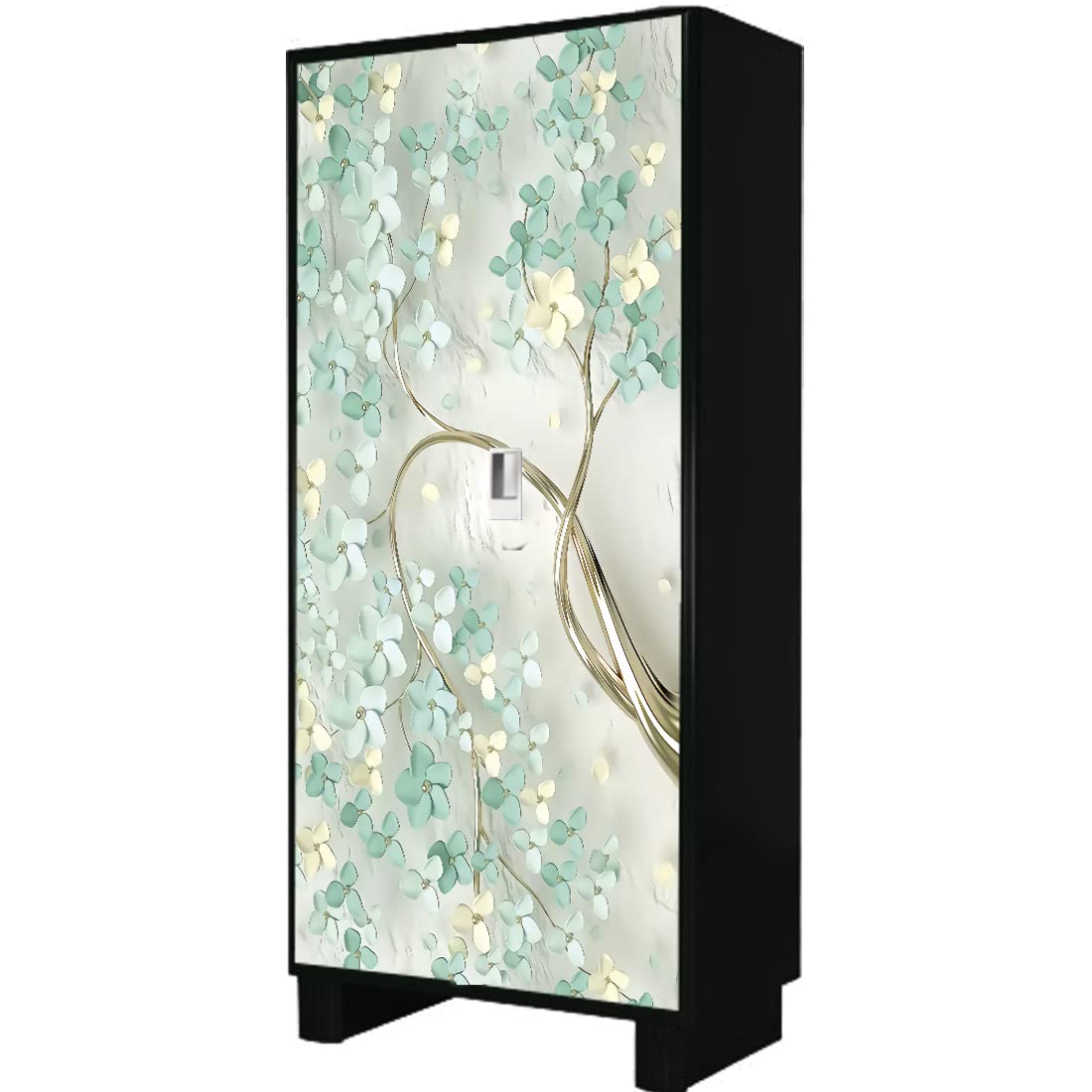Wallpaper – Self-Adhesive Almirah Wallpaper Stickers | Vinyl Wardrobe & Door Stickers for Home Décor | Almirah Makeover | (NeemGoli Almira) (78 Hcight x 36 Length inches)(Design-1002)