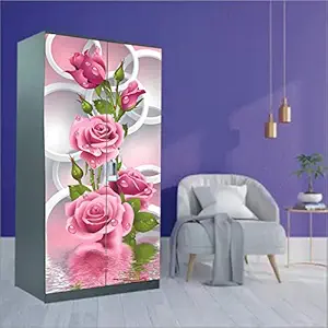 Wallpaper – Self-Adhesive Almirah Wallpaper Stickers | Vinyl Wardrobe & Door Stickers for Home Décor | Almirah Makeover | (NeemGoli Almira) (78 Hcight x 36 Length inches)(Design-1003)