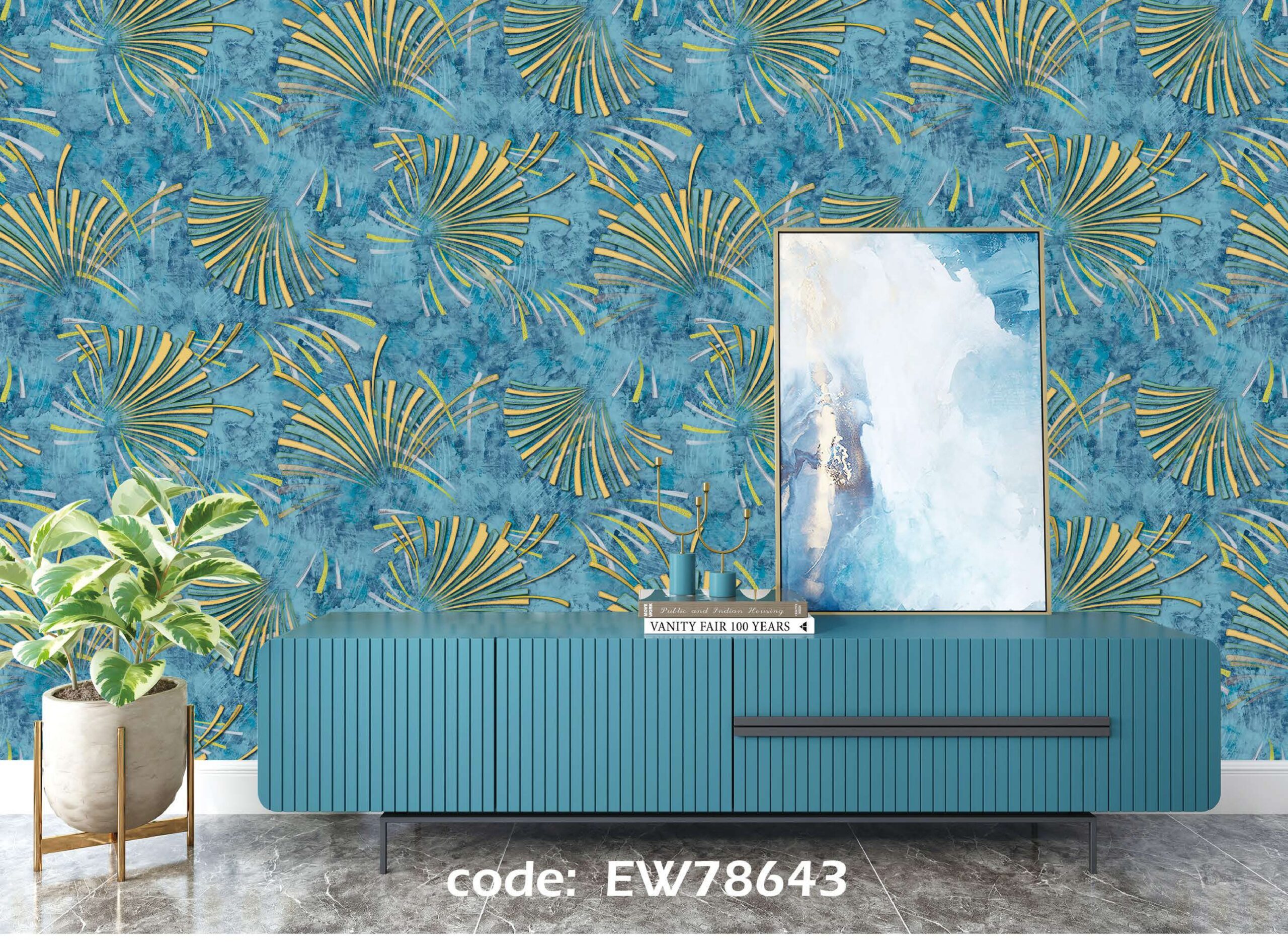 Wallpaper 0.53m x 9.5m (Design-EW78643)