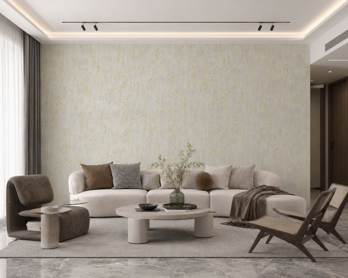 Wallpaper for Living Room & Bedroom Modern PVC Waterproof Wallpaper Roll Luxury Wall Decor  for Home Wallpaper (53cm x 950cm) or (0.53m x 9.5m) (Design – F89014)