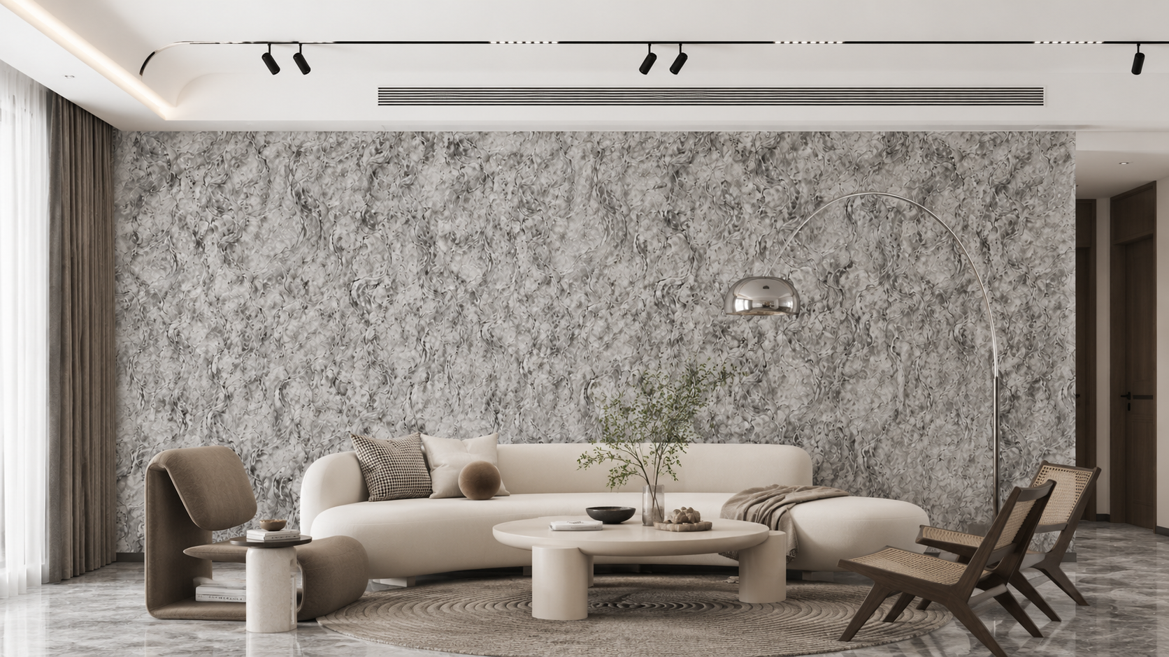 Wallpaper for Living Room & Bedroom Modern PVC Waterproof Wallpaper Roll Luxury Wall Decor  for Home Wallpaper (53cm x 950cm) or (0.53m x 9.5m)  (Design – F89008)
