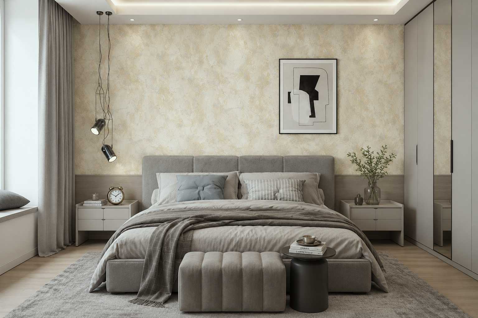 Wallpaper for Living Room & Bedroom Modern PVC Waterproof Wallpaper Roll Luxury Wall Decor  for Home Wallpaper 0.53m x 9.5m (Design – F89038)